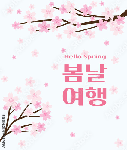 a poster of a cherry blossom spring festival