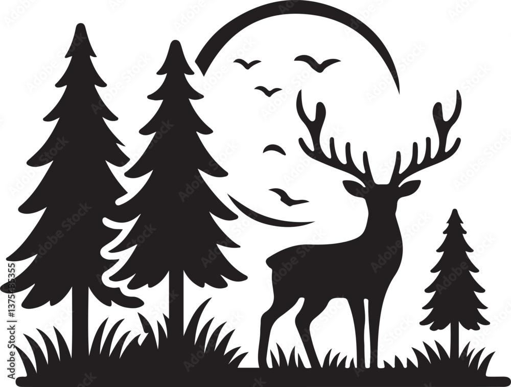 deer in the forest deer in the forest