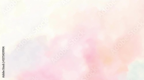 Soft pastel watercolor background with gentle pink and blue tones blending and flowing together. The dreamy abstract texture gradually shifts hues creating atmospheric backdrop with ample copy space.