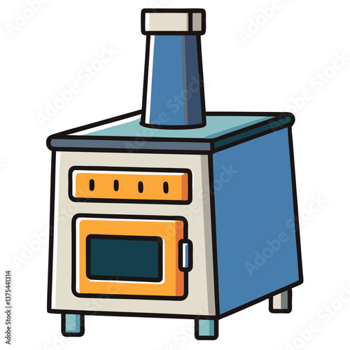 Gas stove isolated on white