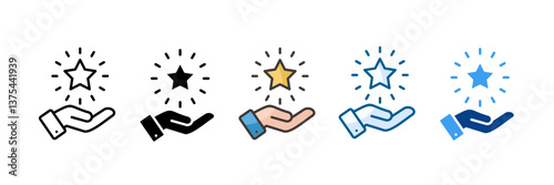 Aspiration Icon Set Multiple Style Collection