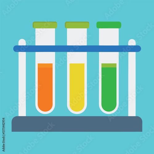 A set of three test tubes.