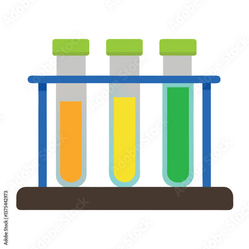 A set of three test tubes.