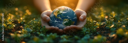 Obraz na płótnie Protecting Earth for Future Generations Through Love and Care w salonie