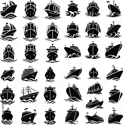 Ship Silhouette | Sailing and Marine Vessel Silhouettes