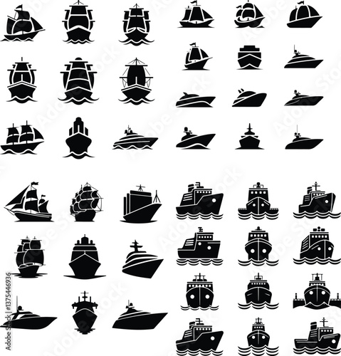 Ship Silhouette | Sailing and Marine Vessel Silhouettes