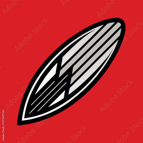 Different style surfboard icon design. 