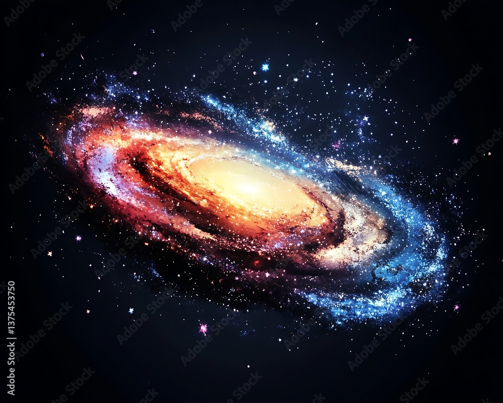 Obraz premium Spiral Galaxy in Deep Space (5)