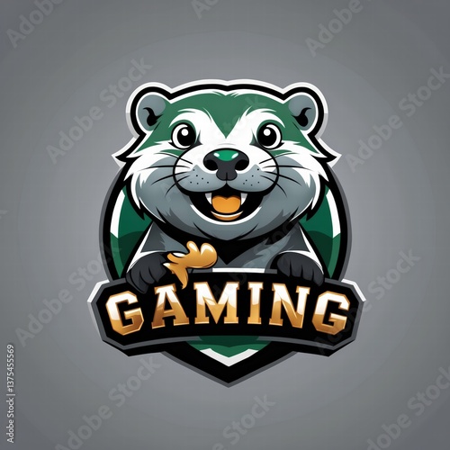Cute Beaver Gaming Mascot Logo