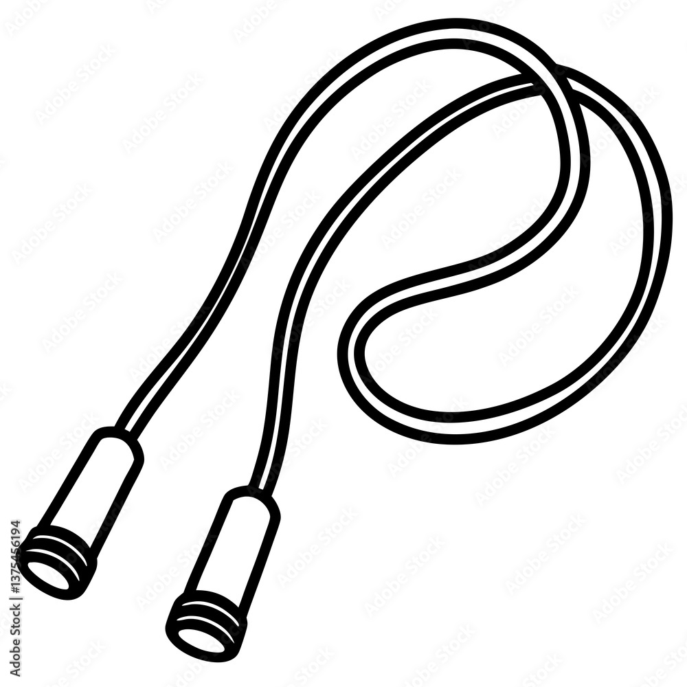 an illustrative image of a jump rope, perfect for illustrating fitness and exercise an illustrative image of a jump rope, perfect for illustrating fitness and exercise