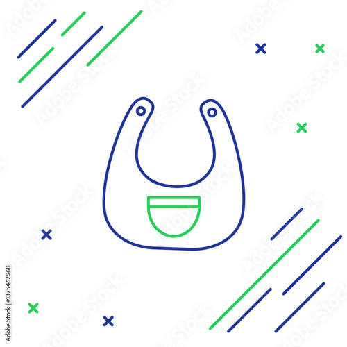 Line Baby bib icon isolated on white background. Colorful outline concept. Vector