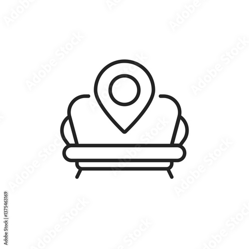 easy delivery service or furniture store icon