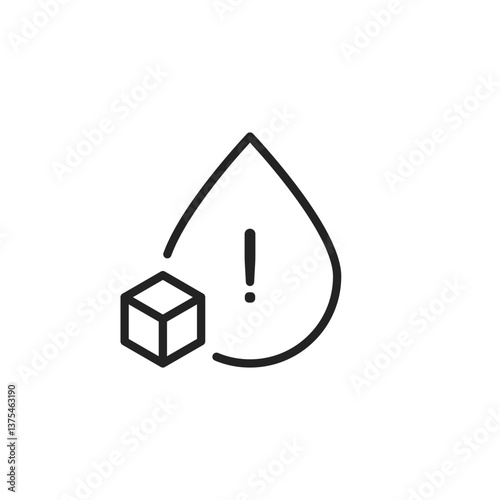 critical blood sugar level like thin line icon