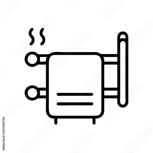 Heated Towel Rack Icon Design for Modern Bathrooms  