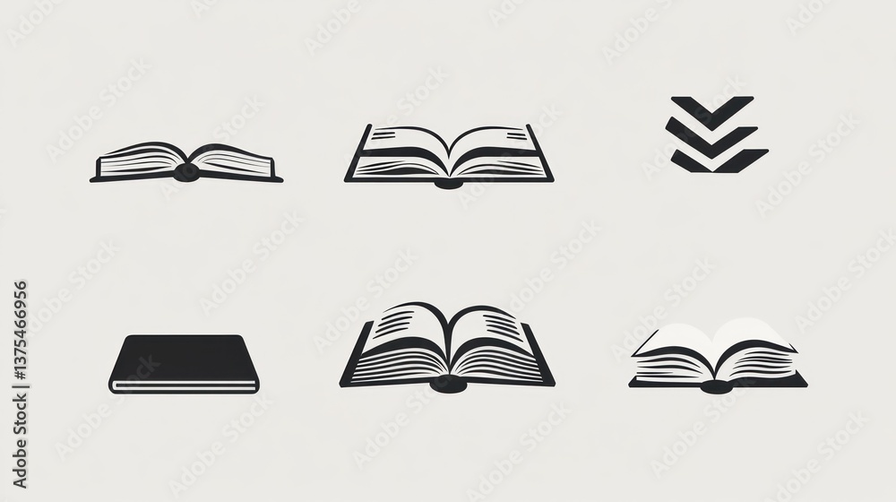 Open books, closed book, download icon, reading, education, website, app, design Open books, closed book, download icon, reading, education, website, app, design