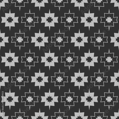 Sharp Layered Starburst Pattern in Monochrome_No AI