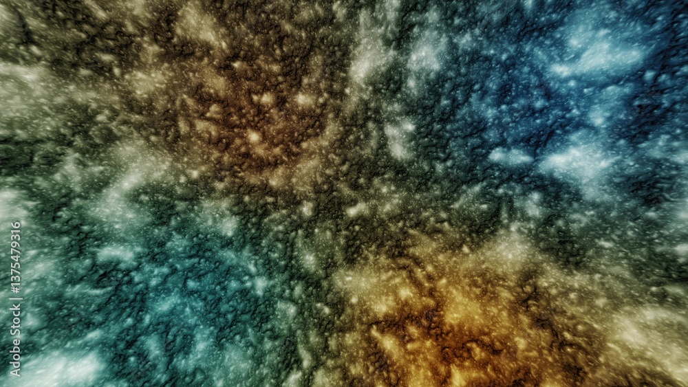 Obraz premium Colorful nebula expanding in the universe with bright stars