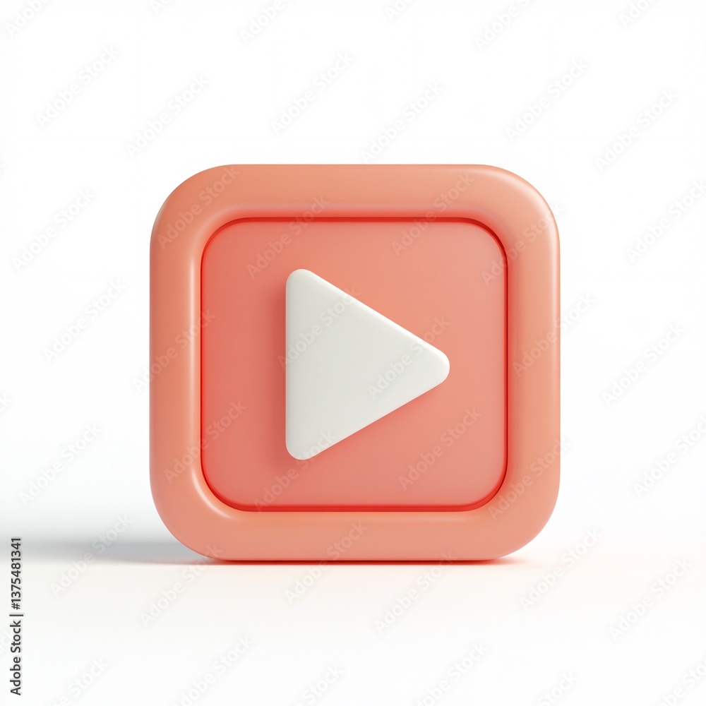 Play Button Icon: A 3D-rendered play button icon, simple design, and visually striking. The iconic symbol invites interaction, representing the digital realm, user interface elements. Play Button Icon: A 3D-rendered play button icon, simple design, and visually striking. The iconic symbol invites interaction, representing the digital realm, user interface elements.
