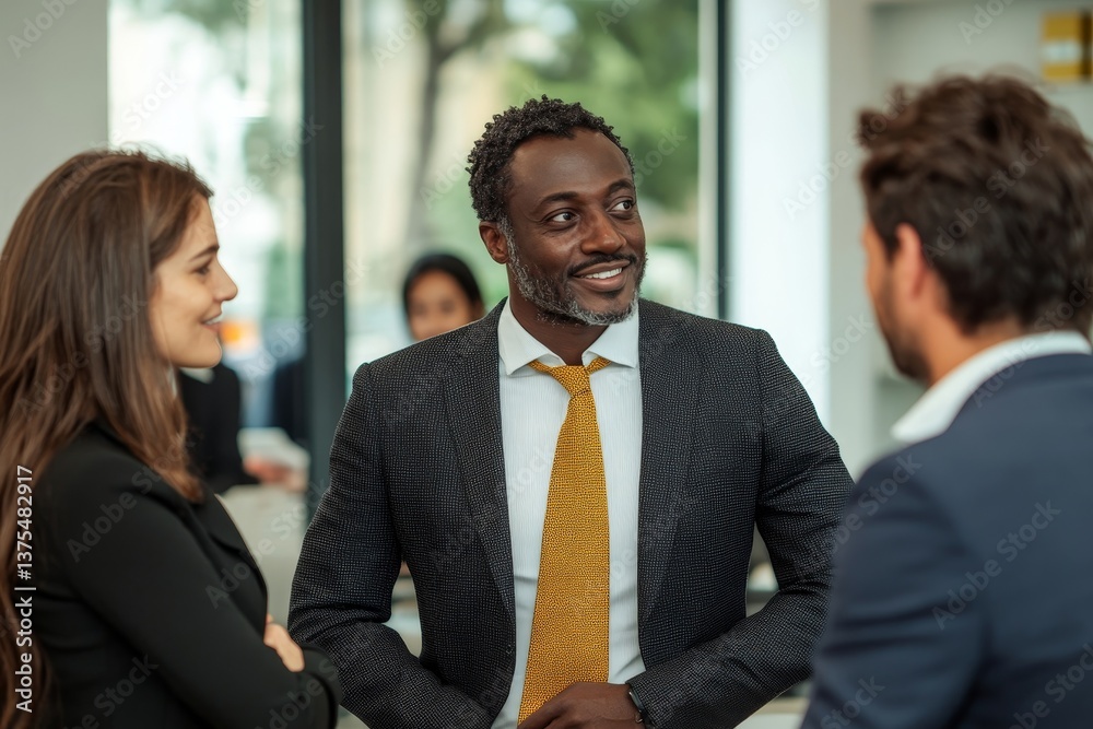 Group of multiethnic successful business people working and communicating at the office, Generative AI Group of multiethnic successful business people working and communicating at the office, Generative AI