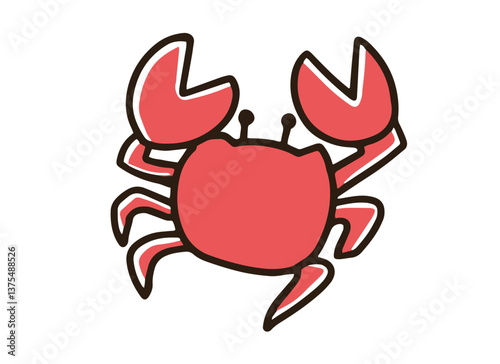 ゆるくてかわいいカニのイラスト