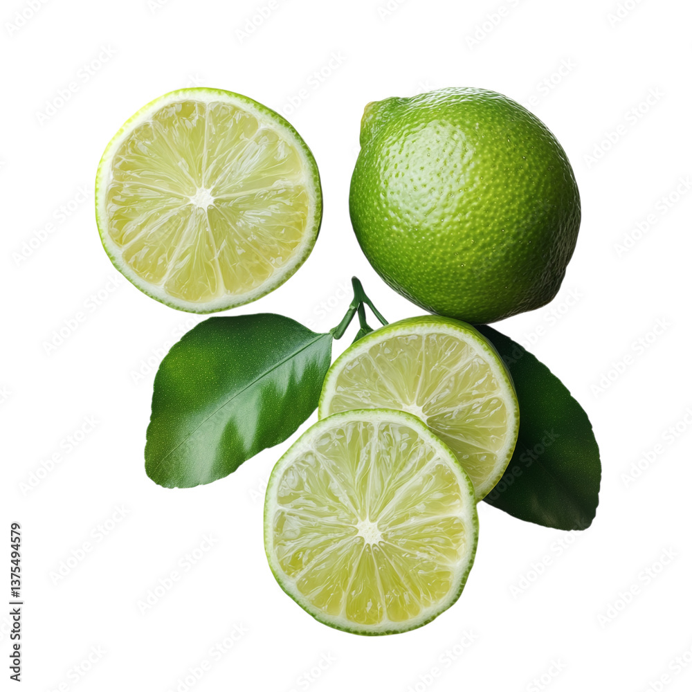 slide of lime isolated on a transparent background slide of lime isolated on a transparent background