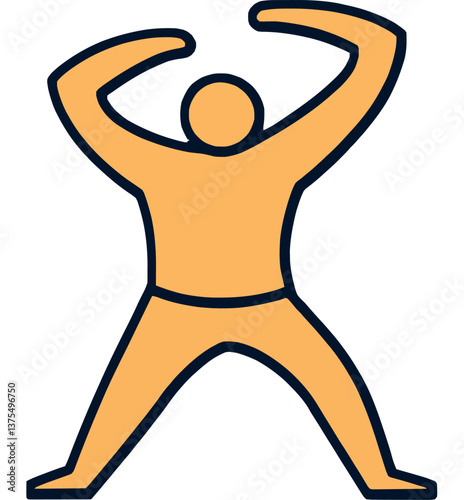 Dynamic Fitness Person in Strong Pose