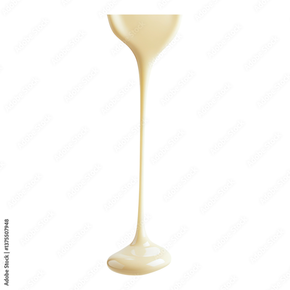 dessert photography with macro concept. Creamy liquid dripping from a tall glass on a black background. dessert photography with macro concept. Creamy liquid dripping from a tall glass on a black background.