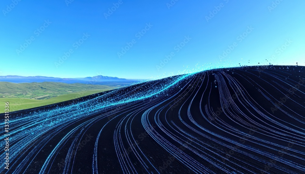 Fototapeta premium Digital Landscape of the Future