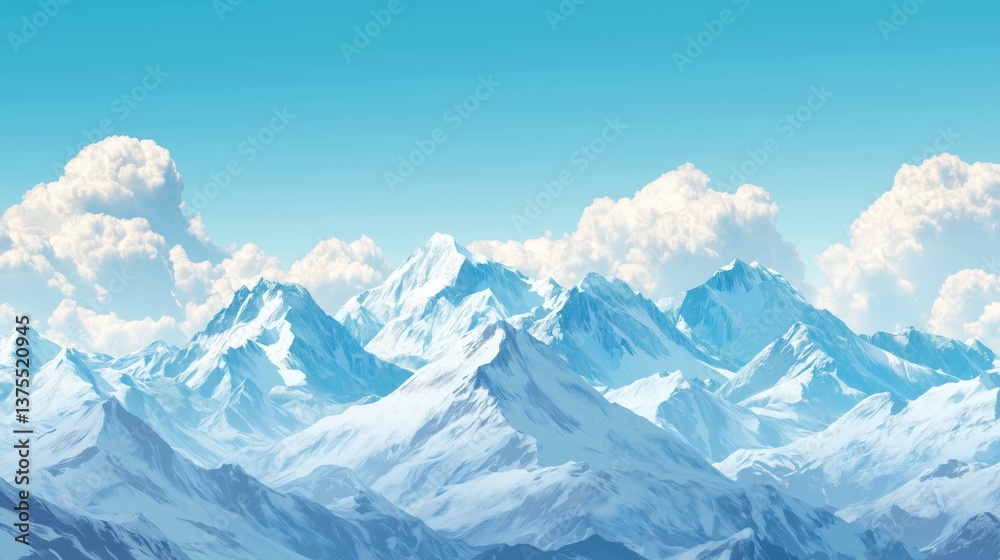 Obraz premium A sweeping mountain view captures nature’s grandeur, framed by open sky perfect for text or titles.