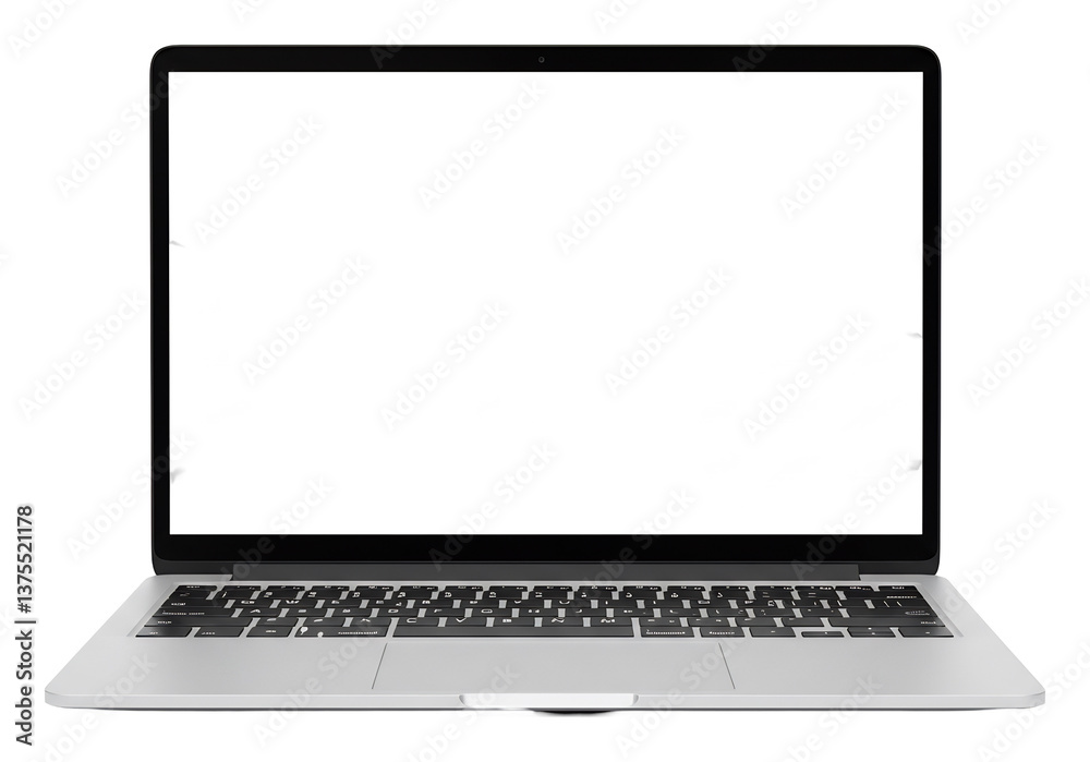 Naklejka premium シンプル白背景ノートパソコン