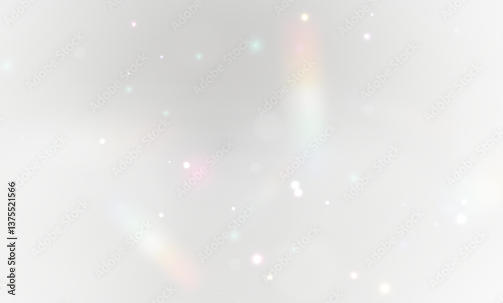 Rainbow light and white dust in Png format. The crystal shimmers with a rainbow effect. Png Background with bokeh light effect. PNG Gorgeous Christmas glowing background made of dust and confetti.