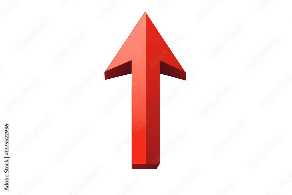 red arrow on white background red arrow on white background