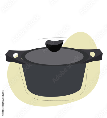 saucepans. Covered closed saucepan.Stainless steel kitchen pan, clean utensil for cooking.