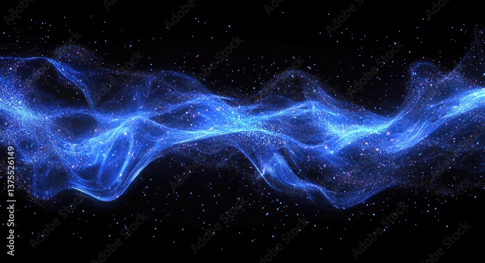 Abstract Background: Dark Blue Glow Particle Explosion for Technology Illustration Abstract Background: Dark Blue Glow Particle Explosion for Technology Illustration