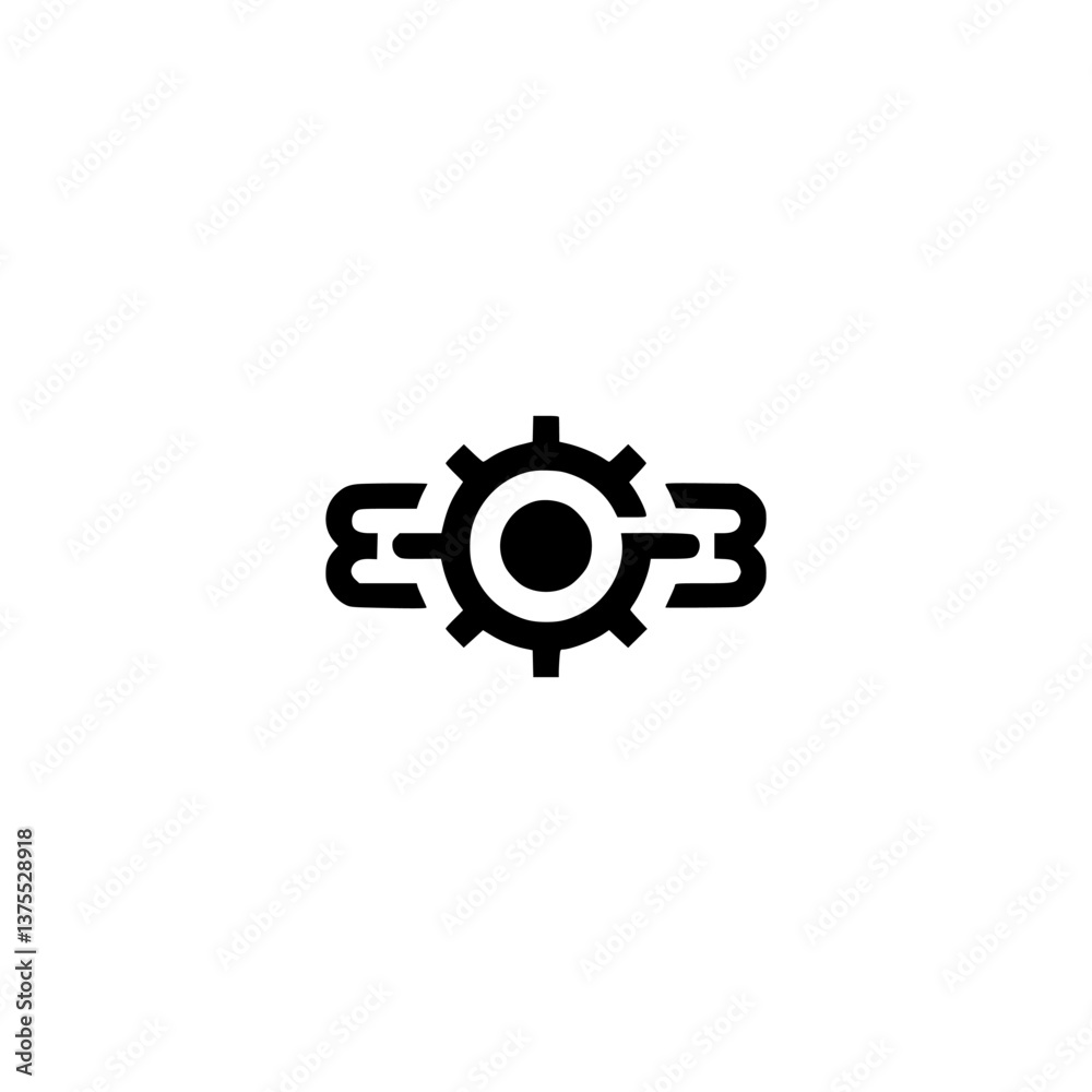 Abstract Gear Logo: Minimalist Design for Technology and Innovation Abstract Gear Logo: Minimalist Design for Technology and Innovation