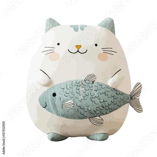 Cuddly Cat and Fish: A deli...