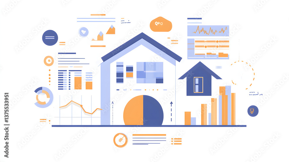 Fototapeta premium Real Estate concept, Agent to present the property .price for loan investment chart graph documents and calculating table payment to customer.