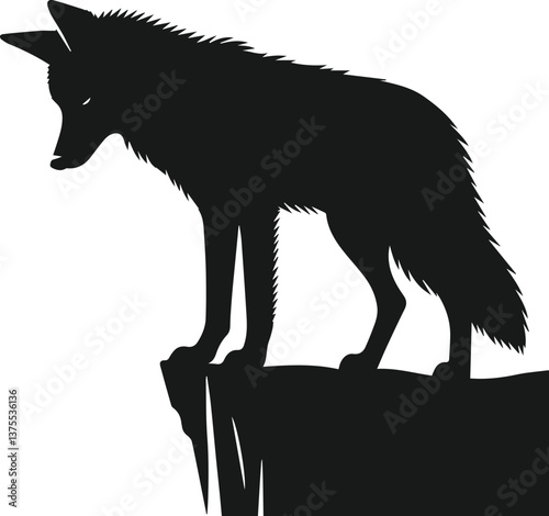 Coyote animal vector silhouette