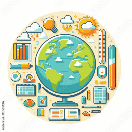 meteorology, weather, earth, climate, cloud, background, world, nature, forecast, environment, temperature, season, illustration, rain, march, vector, poster, meteorological, snowflake, world meteorol