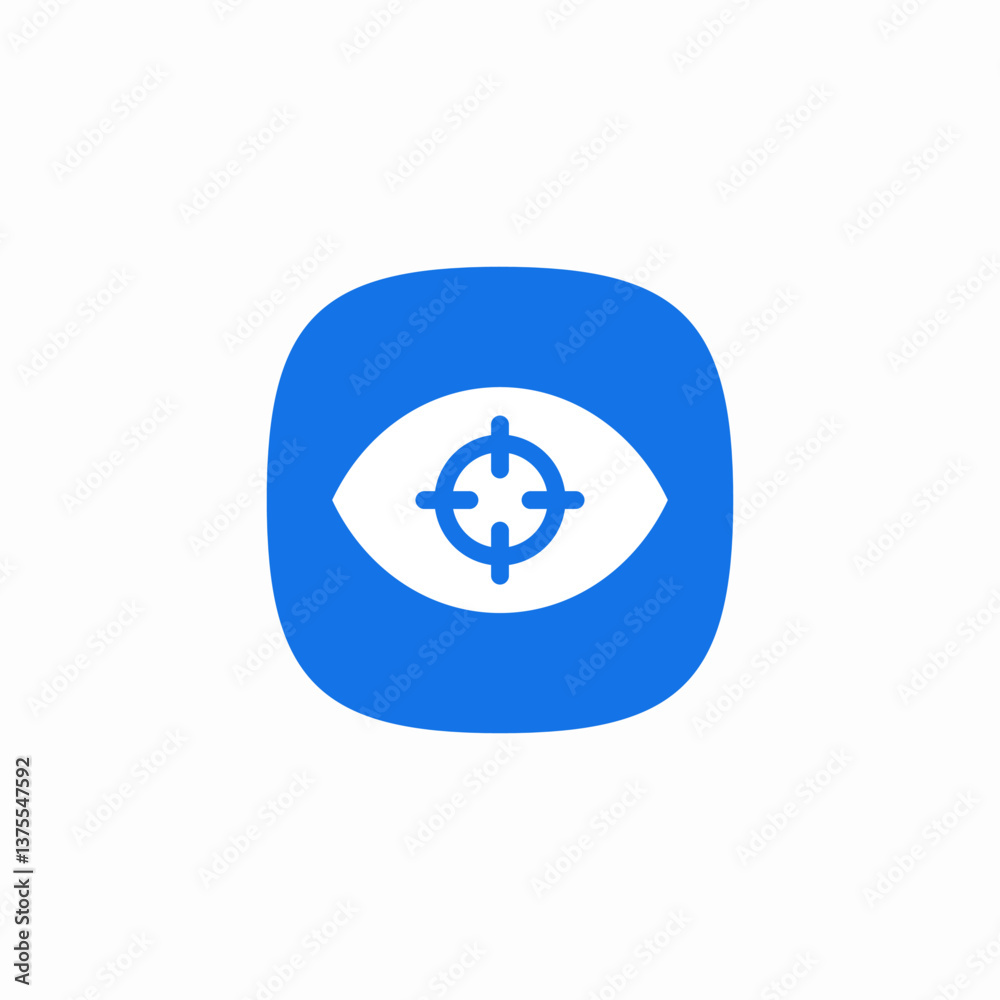 eye target icon vector sign eye target icon vector sign