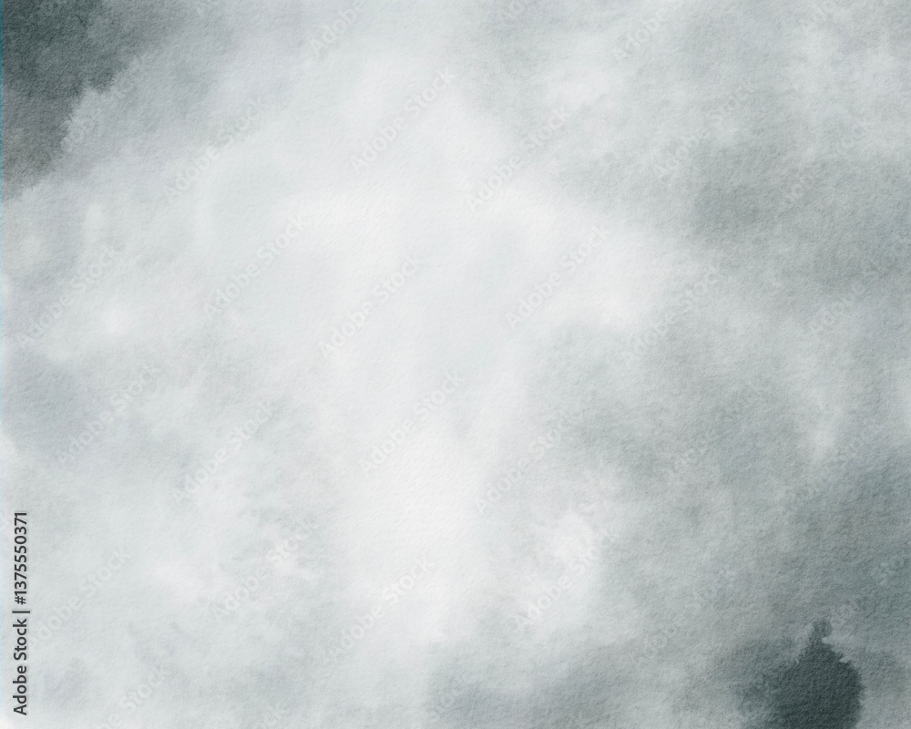 Soft gray watercolor background texture with gradients and organic flow. Elegant hand painted abstract design, perfect for branding, invitations, packaging, digital art, and modern minimalist projects