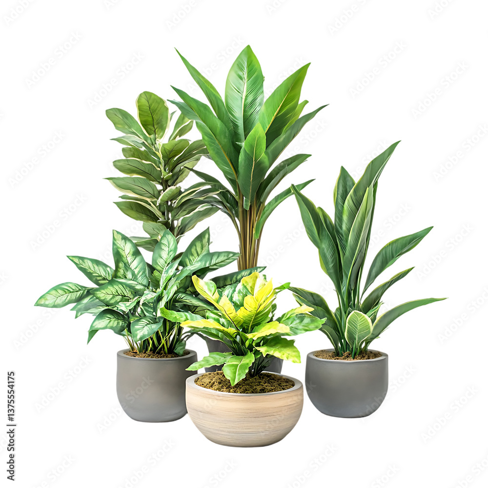 Fototapeta premium Indoor Plants: Potted Greenery