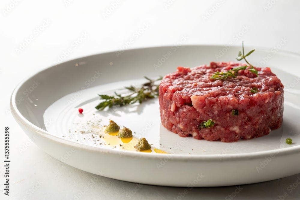 Beef Tartare Fine Dining Presentation Beef Tartare Fine Dining Presentation