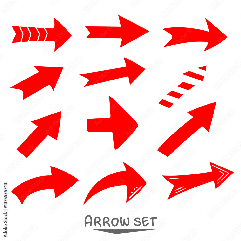 set of red arrows
set of red arrows