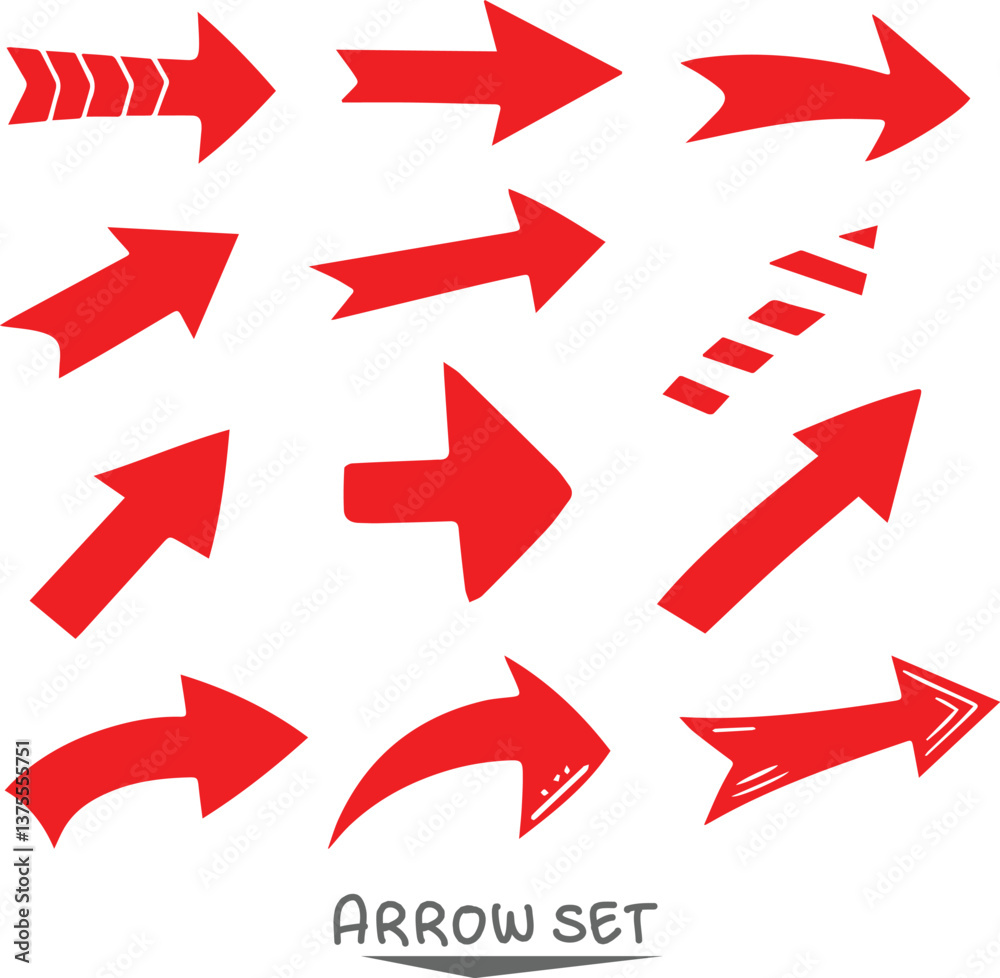 set of red arrows
set of red arrows
