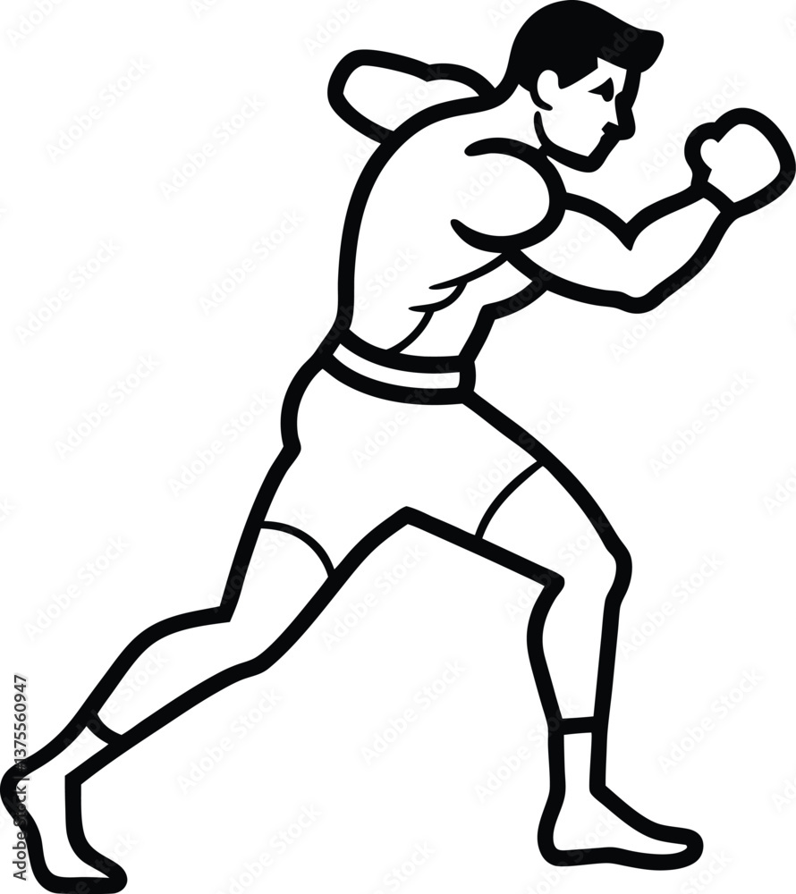 Fototapeta premium A boxer Man.