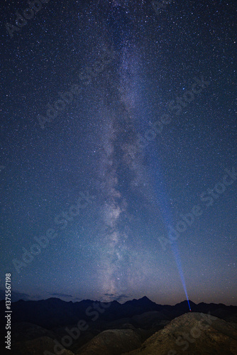 night sky with stars, milky way