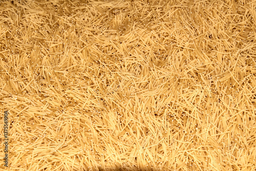 small dry vermicelli pasta background
