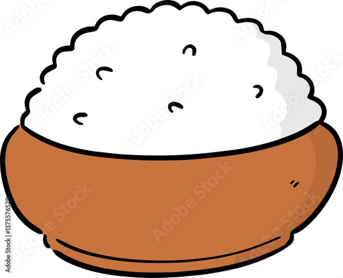 Illustration of rice bowl
