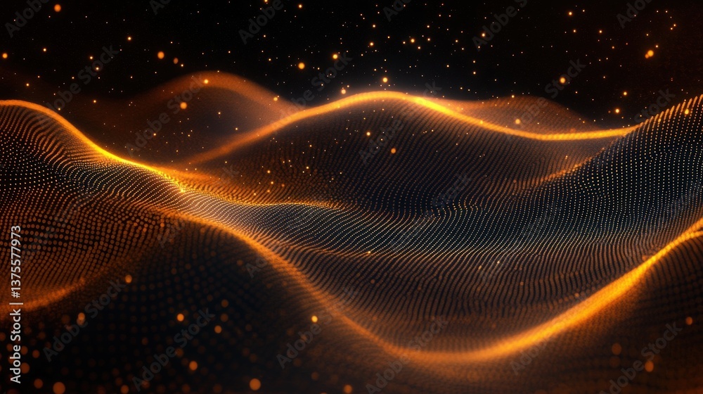 Fototapeta premium gold luxury abstract background elegant wave flow glowing festive celebration